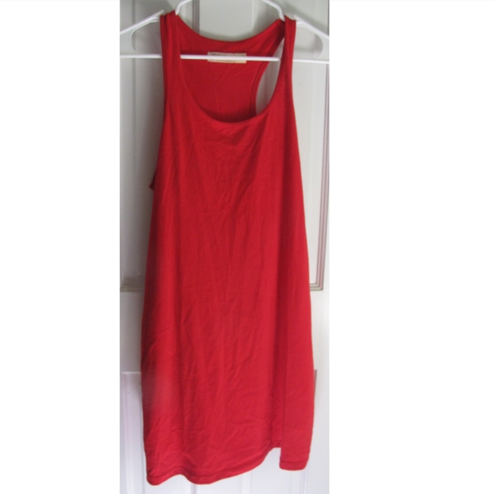 Simple red tank dress